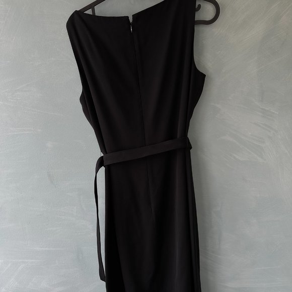 Theory Boatneck Belted Sheath Dress - Picture 3 of 4